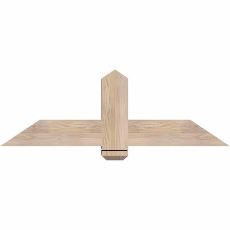 Ekena Millwork Eugene Smooth Timber Gable Bracket, Douglas Fir, 48"W x 16"H x 5 1/2"D x 5 1/2"F, 8/12 Pitch GBW048X16X0606EUG00SDF